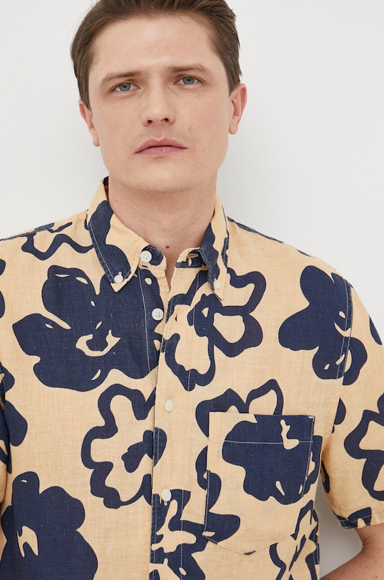 Plátěná košile Tommy Hilfiger regular námořnická modř MW0MW30912.PPYX