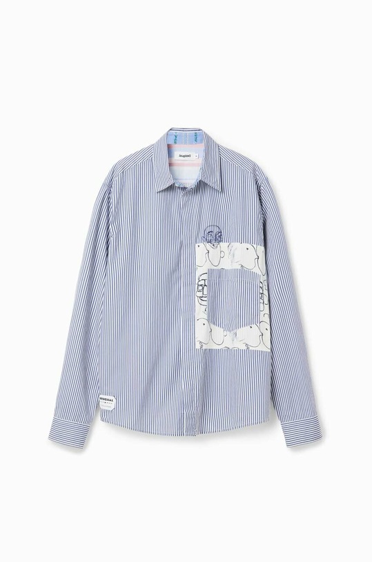 Desigual koszula bawełniana 23SMCW15 niebieski