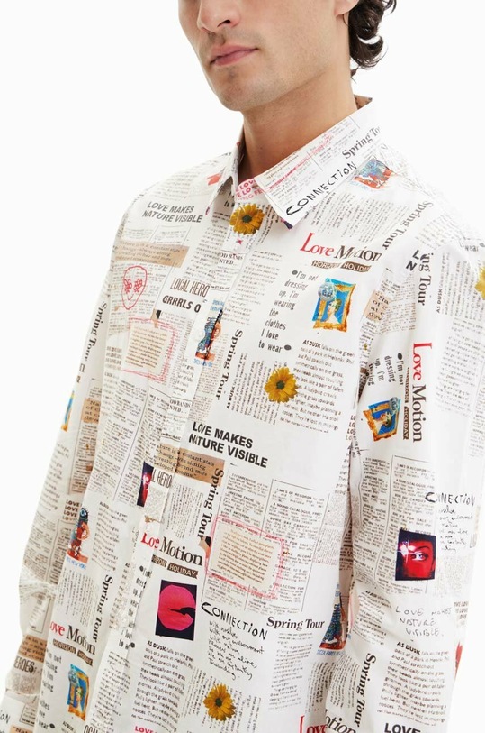 Desigual koszula bawełniana 23SMCW20 biały SS23