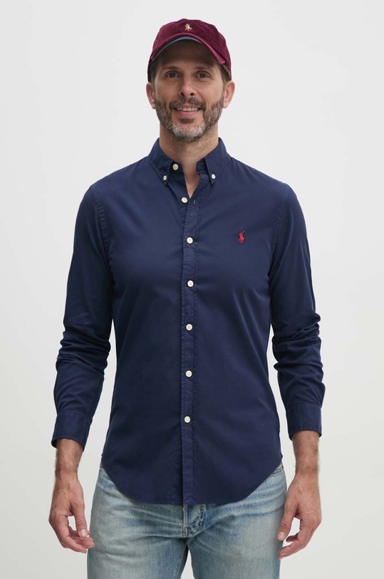 Polo Ralph Lauren koszula bawełniana bawełna granatowy 710906936