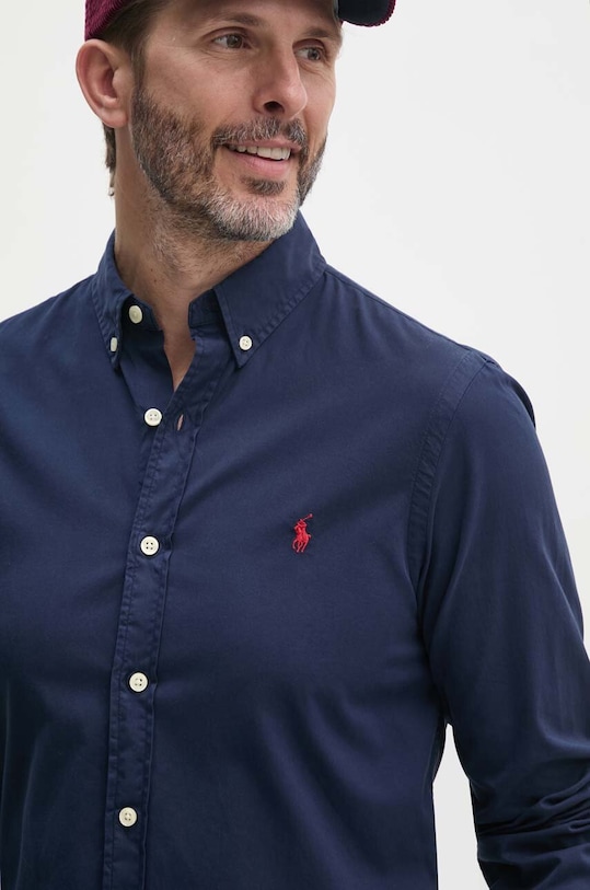 Polo Ralph Lauren koszula bawełniana 710906936 granatowy