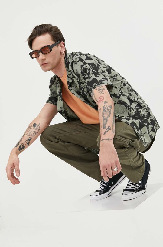 Billabong camasa din bumbac scurt verde ABYWT00205