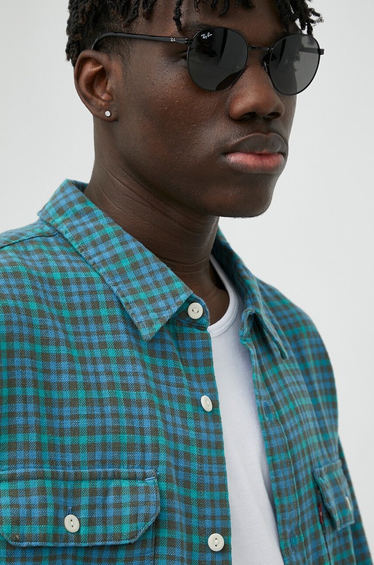 Памучна риза Levi's тюркоазен 19573.0186