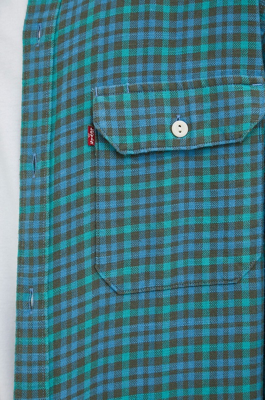 Памучна риза Levi's 19573.0186 тюркоазен