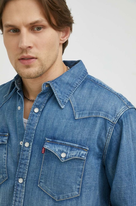 Levi's camasa jeans albastru 85744.0048