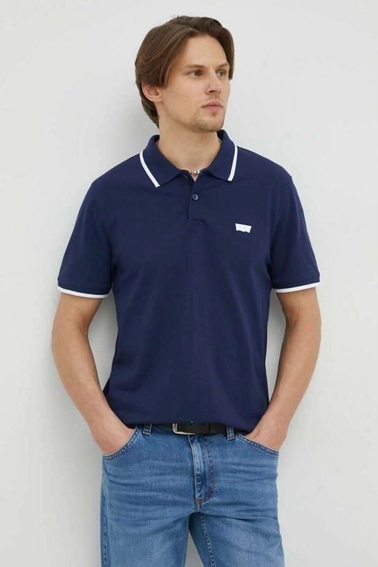 Polo majica Levi's s elastinom mornarsko plava A4842.0034