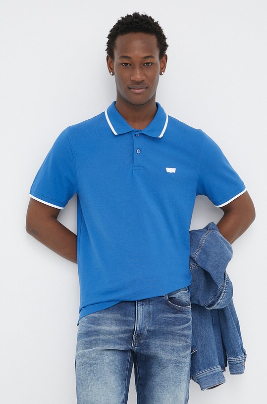 Levi's tricou polo slim albastru A4842.0008