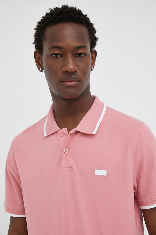 Levi's tricou polo slim roz A4842.0009