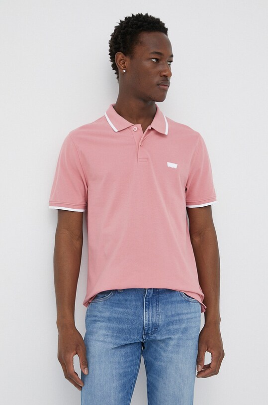 Levi's tricou polo roz A4842.0009