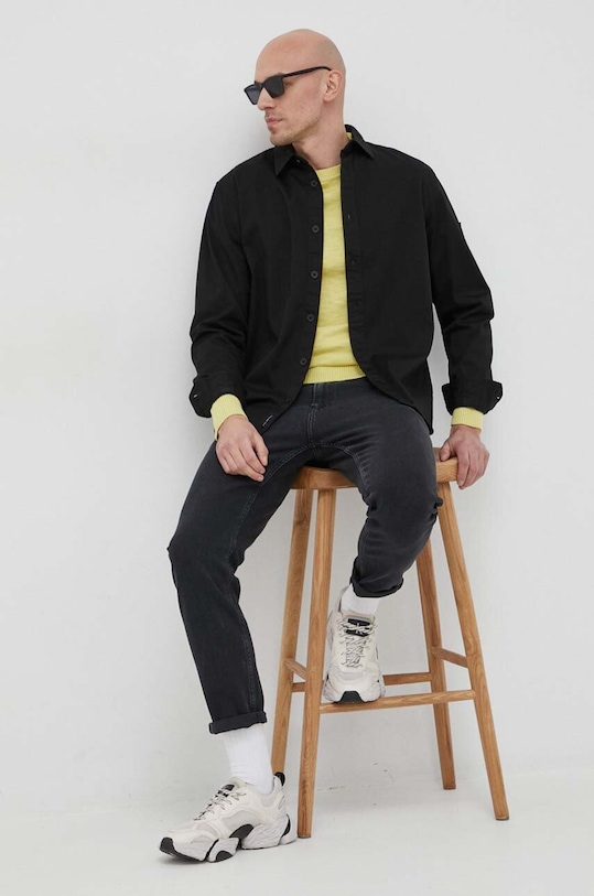 Košulja Calvin Klein Jeans J30J323255.PPYX crna SS23