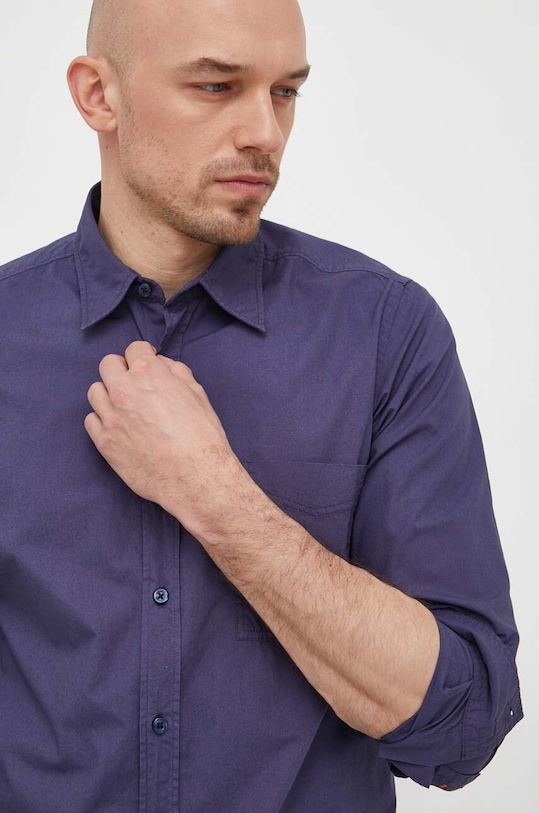 Βαμβακερό πουκάμισο BOSS BOSS ORANGE 50489319 σκούρο μπλε
