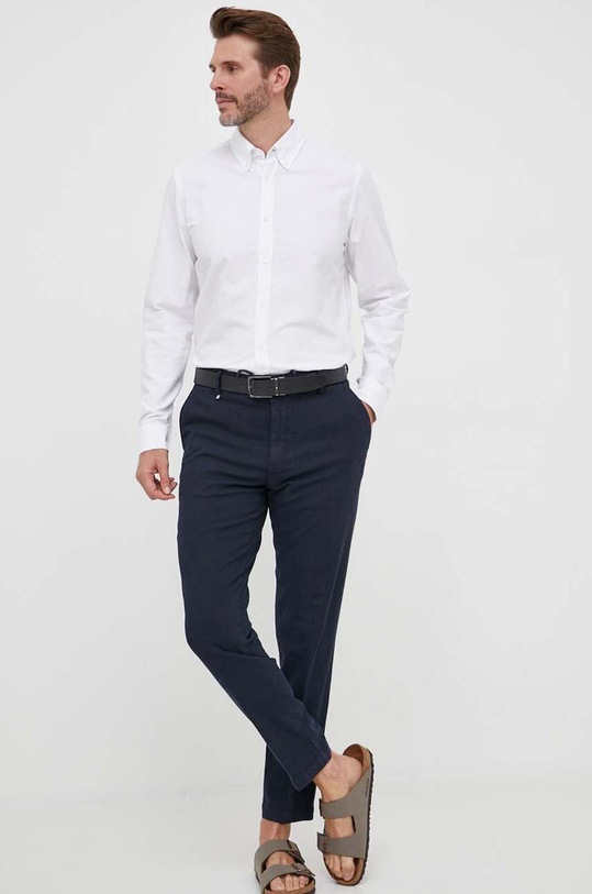 BOSS cămașă din bumbac ORANGE 50489341 alb SS24