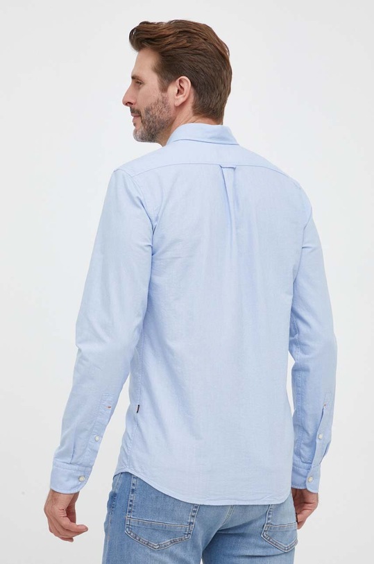 Odzież BOSS koszula bawełniana BOSS ORANGE 50489341 niebieski