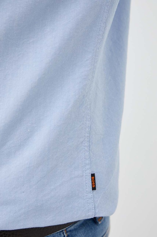 BOSS koszula bawełniana BOSS ORANGE 50489341 niebieski