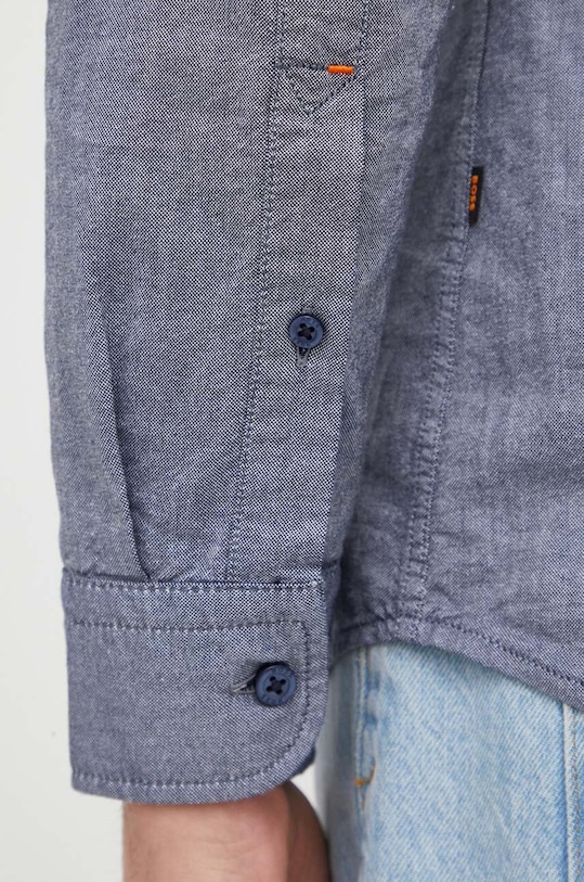 Bavlnená košeľa BOSS BOSS ORANGE 50489341 tmavomodrá SS24