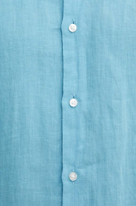 Lněná košile BOSS ORANGE 50489345 modrá SS24