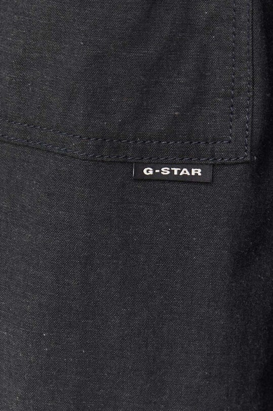 G-Star Raw koszula z domieszką lnu D23007.D123 czarny AW23