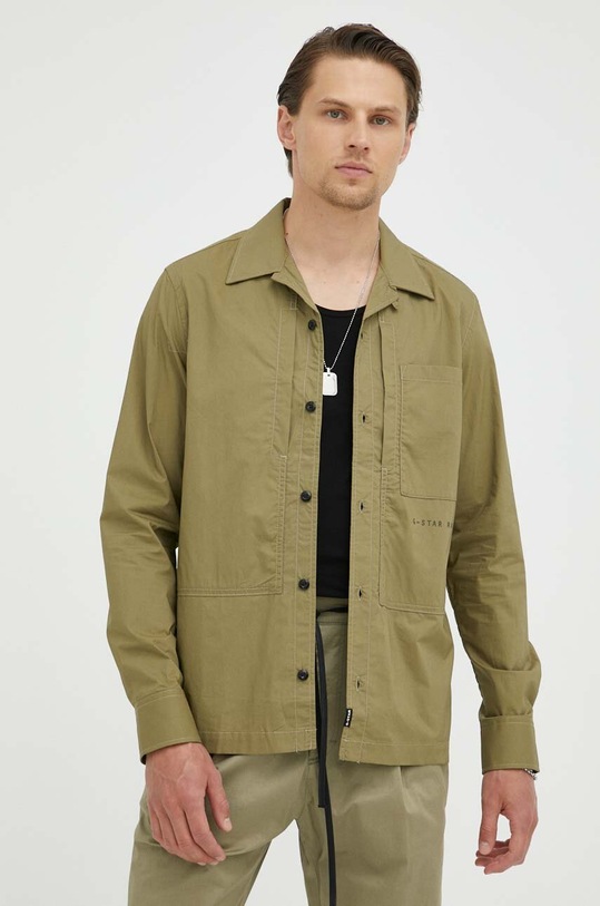 G-Star koszula bawełniana zielony D22975.4481
