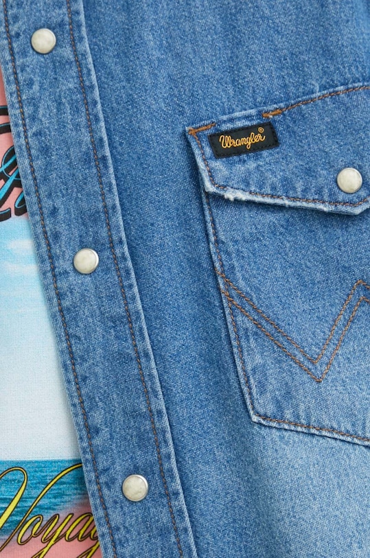 Wrangler koszula jeansowa W5D1EM32F niebieski SS23