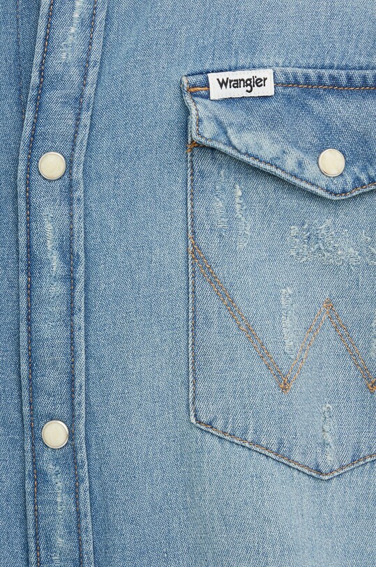 Τζιν πουκάμισο Wrangler W5H8LWZ53 μπλε SS23