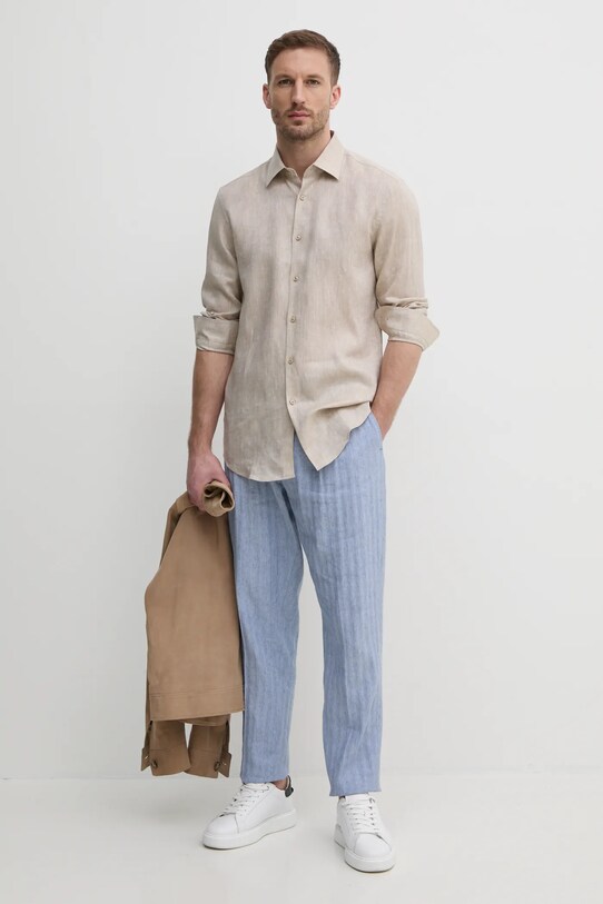 BOSS camasa de in 50490234 bej SS25