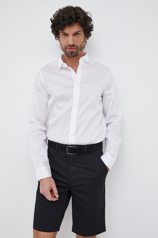 Armani Exchange koszula bawełniana biały 3RZC23.ZNZRZ