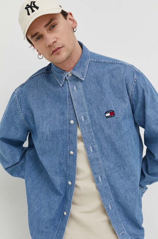Tommy Jeans koszula jeansowa bawełna niebieski DM0DM15932.PPYX