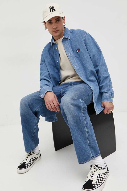 Tommy Jeans koszula jeansowa DM0DM15932.PPYX niebieski SS23