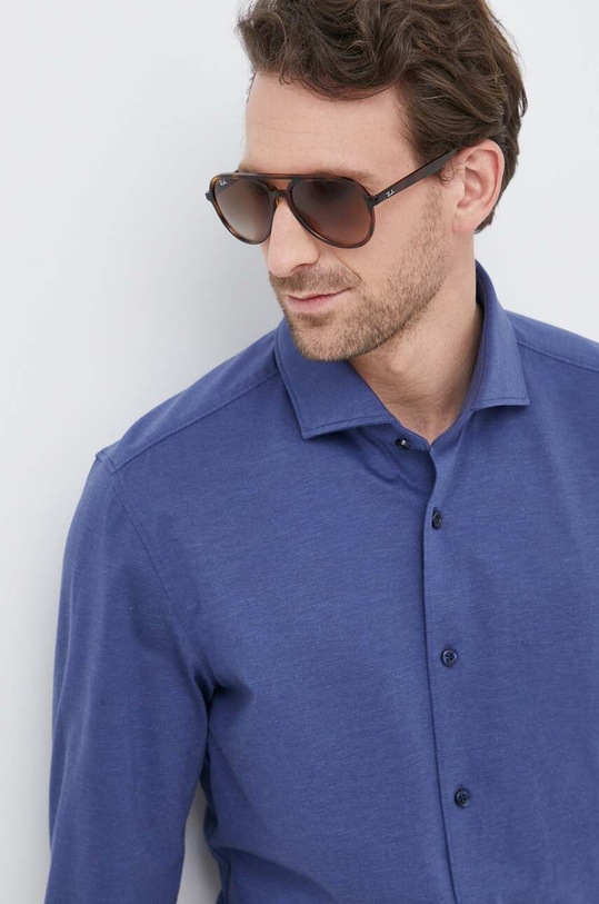 BOSS koszula bawełniana 50490482 granatowy