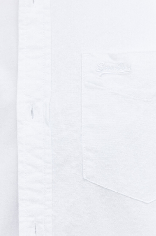 Superdry camasa din bumbac M4010653A.01C alb SS23