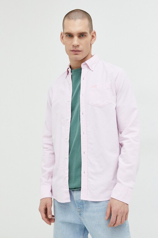 Oblečení Košile Superdry M4010653A.LPM růžová