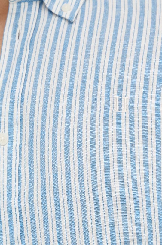Lněná košile Les Deux LDM401053 modrá SS25