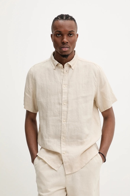 Lanena košulja Les Deux bež LDM401053