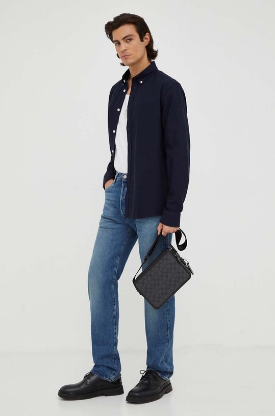 Les Deux koszula LDM410135 granatowy AW23
