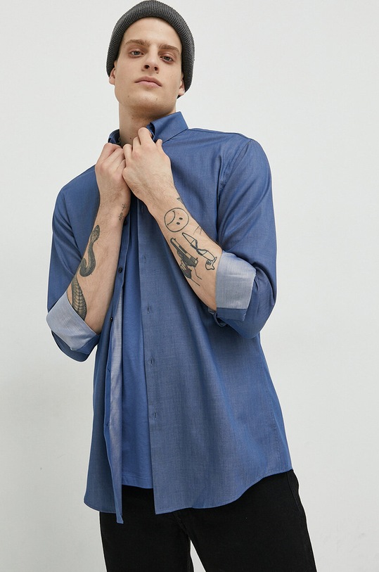 Oblečení Košile HUGO 50490109 námořnická modř