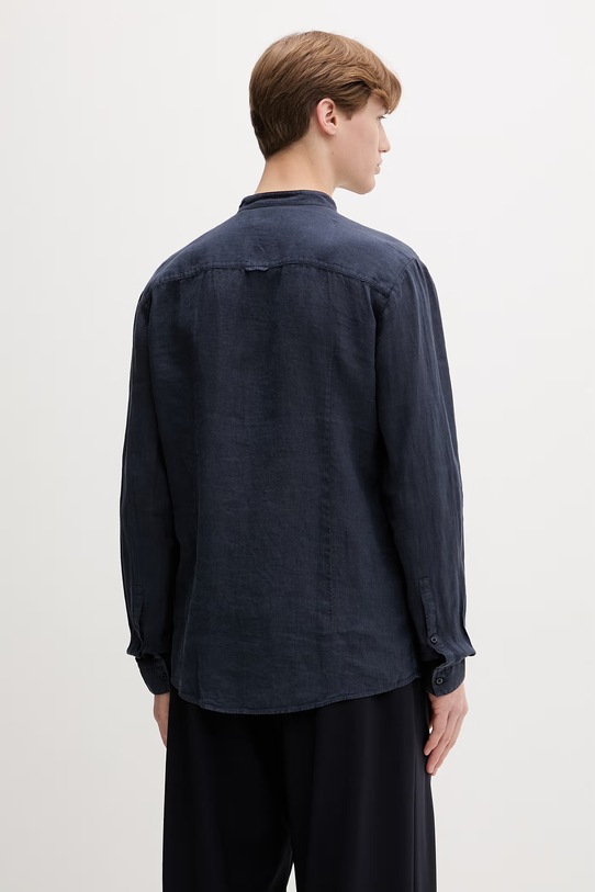 Odzież HUGO koszula męska lniana 50490740 granatowy