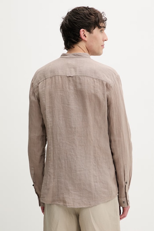 Oblečení HUGO košile pánská lněná 50490740 béžová