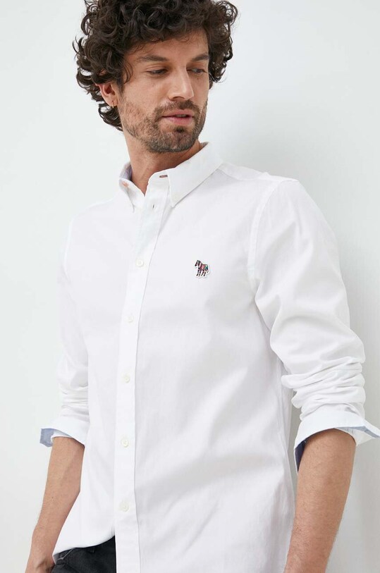 PS Paul Smith koszula bawełniana M2R.599R.FZEBRA biały