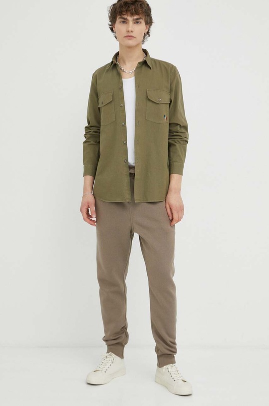 Îmbrăcăminte PS Paul Smith camasa din bumbac M2R.992X.K21452 verde