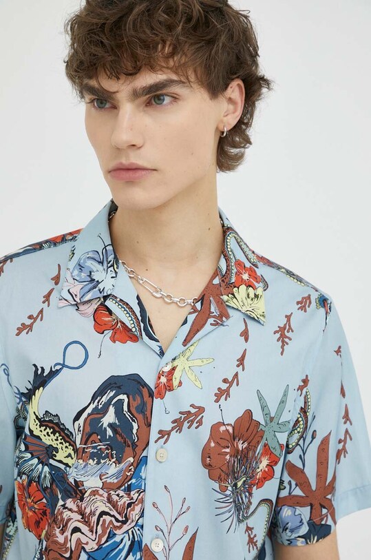 PS Paul Smith camasa cu modele albastru M2R.695U.K21758