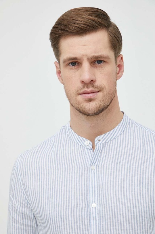 Plátěná košile Michael Kors CS340028VW modrá