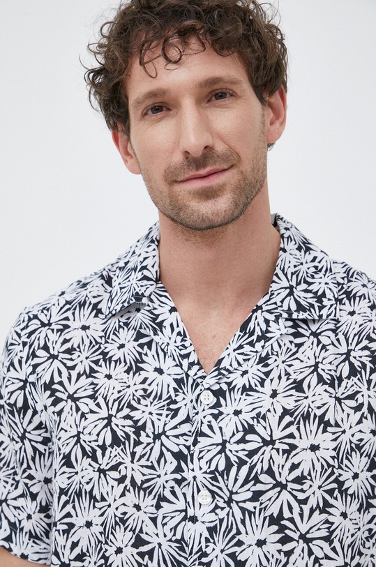 Льняная рубашка Michael Kors CS3403I8LZ чёрный