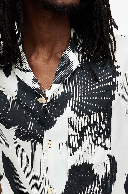 Риза AllSaints FREQUENCY SS SHIRT MS064Y бял SS24
