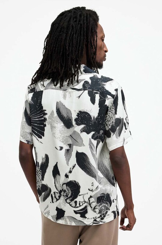 Риза AllSaints FREQUENCY SS SHIRT бял MS064Y