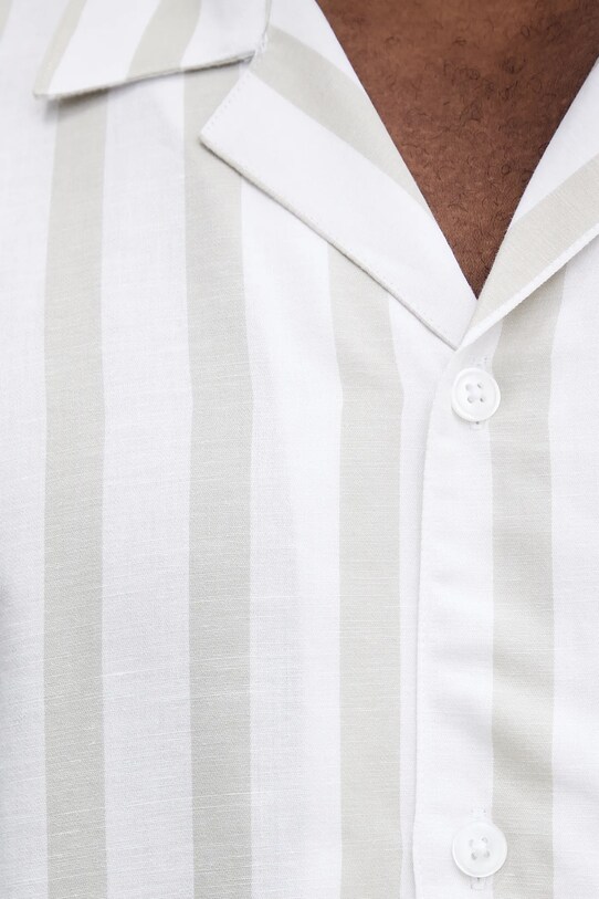 Lindbergh koszula z domieszką lnu 30.203321.STONE biały