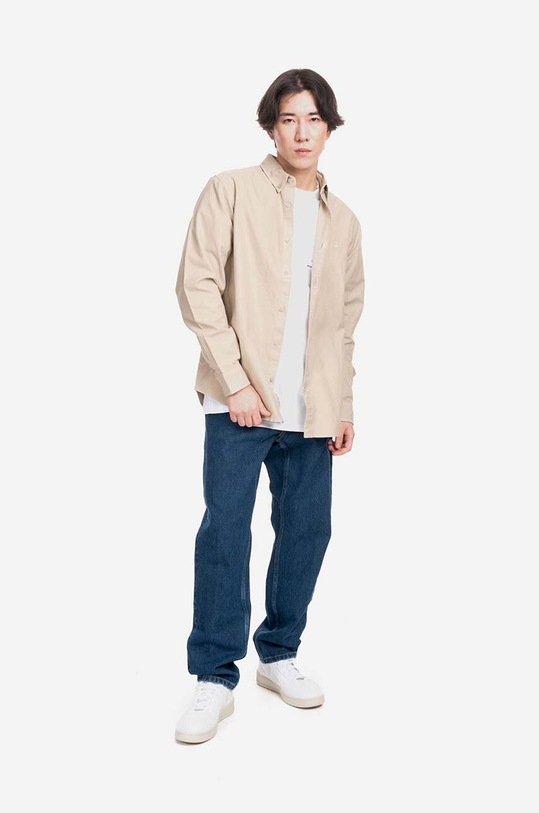 Carhartt WIP cotton shirt Bolton Shirt I030238 beige SS23