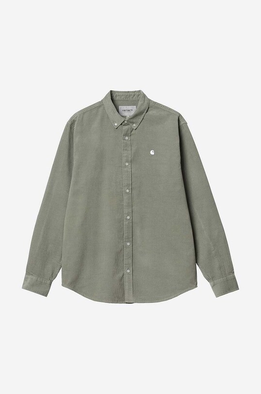 Хлопковая рубашка Carhartt WIP Madison Fine Cord Shirt I030580 зелёный