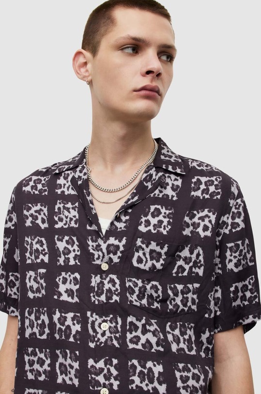 AllSaints koszula CUBE SS SHIRT MS071Y czarny SS23