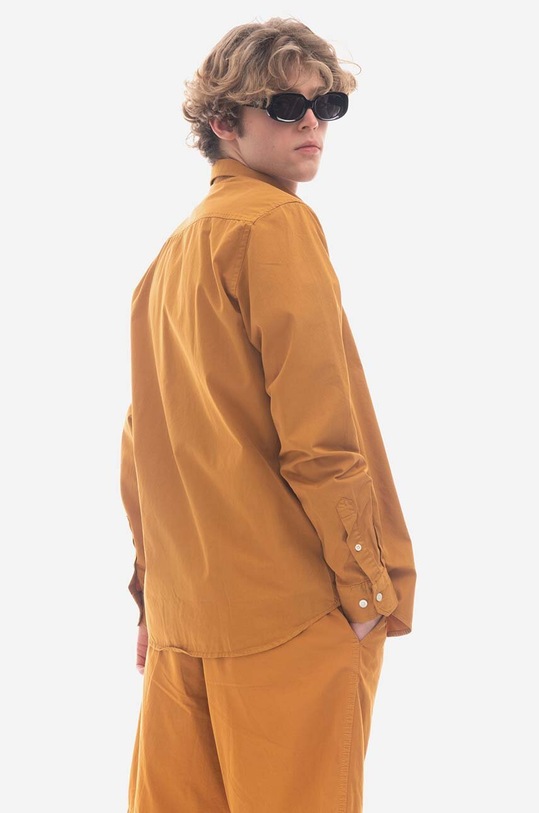 Odzież Norse Projects koszula bawełniana Anton Light Twill N40.0790.8127 pomarańczowy