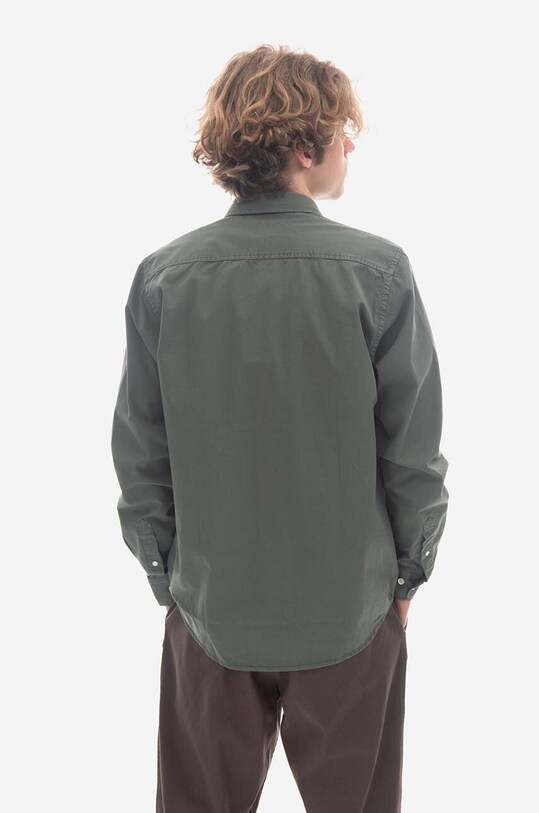 Clothing Norse Projects cotton shirt Anton Light Twill N40.0790.8061 green